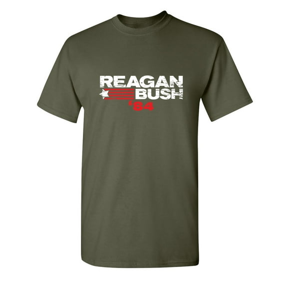 Reagan Bush 84 Shirt Casual Fun Saying Humor Graphic Tees Sarcastic Novelty Gift Apparel For Party Lovers Funny T Shirt For Men