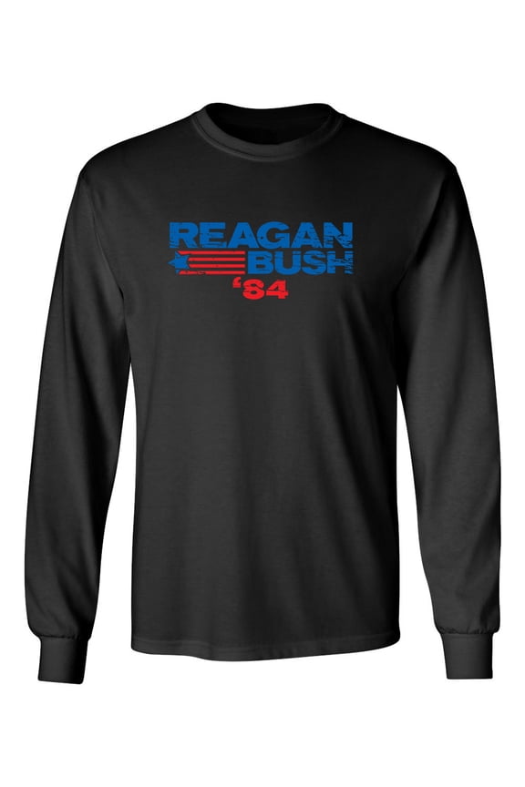 Reagan Bush Sarcastic Novelty Gift Idea Adult Humor Funny Men's Long Sleeve Shirts