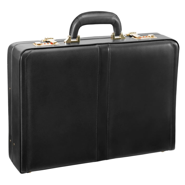 Reagan Leather Attache Case Black