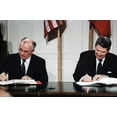 thumbnail image 1 of Reagan and Gorbachev Signing INF Treaty - 24x36 Inch Laminated Poster - Stunning Detail and Bold Colors, 1 of 4
