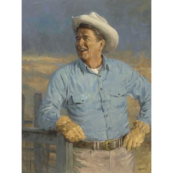 Reagan by Andy Thomas - Canvas Giclee Limited Edition Signed & Numbered 1989 21x28 - Large Format Art for Enthusiasts - 1 Unit per pack