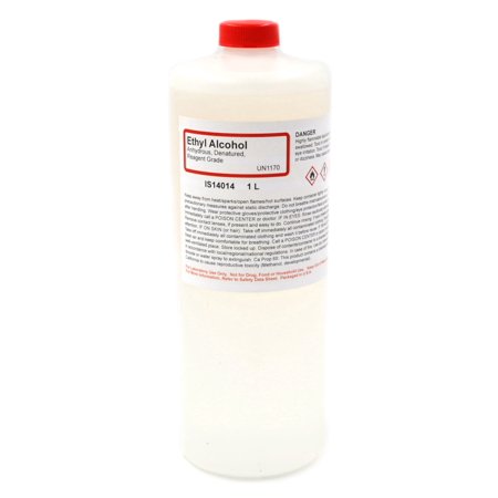 Reagent Grade Denatured Ethyl Alcohol, Anhydrous, 1L - The Curated Chemical Collection