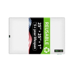Reair 25x25x1 Extra Replacement Filter Without Frame, Washable and Reusable Air Filter 25x25x1 for AC HVAC Furnace, MERV 8 Air Filters Machine Washable, AC Furnace Air Filter without Frame
