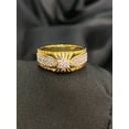 thumbnail image 1 of Real 0.55 Carats Round Brilliant Cut Natural Diamonds Wedding Band Ring In 14K Yellow Gold, 1 of 13