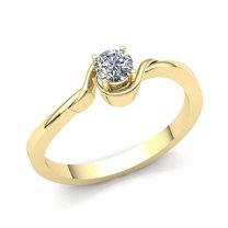 Real 0.5carat Round Cut Diamond Ladies Solitaire Anniversary Engagement Ring Solid 10K Rose, White or Yellow Gold H SI2