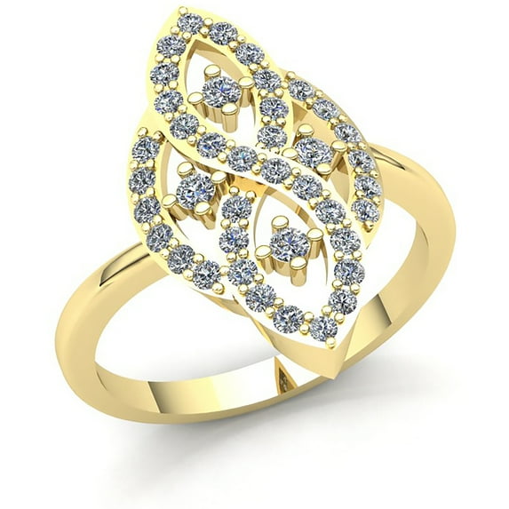 Real 0.75carat Round Cut Diamond Ladies Fancy Vintage Engagement Anniversary Ring Solid 10K Rose, White or Yellow Gold GH SI1