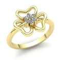 thumbnail image 1 of Real 1.5carat Round Cut Diamond Ladies Flower Fancy Engagement Anniversary Ring Solid 10K Rose, White or Yellow Gold H SI2, 1 of 3