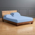 thumbnail image 1 of Real 1000 Thread Count 100% Egyptian Cotton, Flex Top Cal-King Sheet Set for adjustable bed - Fits Upto 12 Inch Deep Pocket, Split Top Sheet Sets - (Split Head California King- 36" Split, Light Blue), 1 of 7