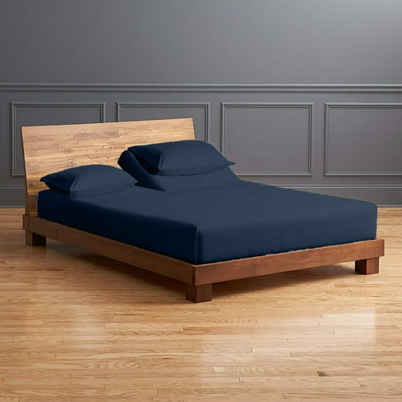 Real 1000 Thread Count 100% Egyptian Cotton, Flex Top Cal-King Sheet adjustable bed - Fits Upto 24" EXTRA Deep Pocket, Split Top Sheet Sets (Split Head California King- 38" Split, Mediterranean Blue)