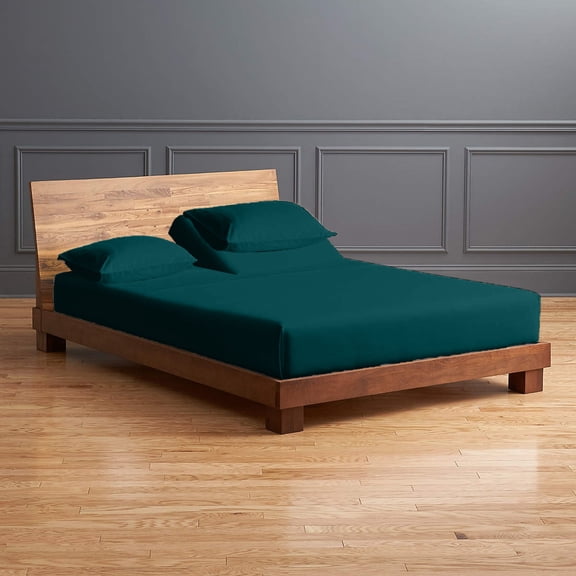 Real 1000 Thread Count 100% Egyptian Cotton, Flex Top King Sheet Set for adjustable bed - Fits Upto 18 Inch Deep Pocket, Split Top Sheet Sets - (Split Head King- 38" Split, Teal Blue)