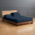 thumbnail image 1 of Real 1000 Thread Count 100% Egyptian Cotton, Flex Top King Sheet Set for adjustable bed - Fits Upto 18 Inch Deep Pocket, Split Top Sheet Sets - (Split Head King- 38" Split, Mediterranean Blue), 1 of 7