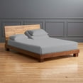 thumbnail image 1 of Real 1000 Thread Count 100% Egyptian Cotton, Flex Top King Sheet Set for adjustable bed - Fits Upto 28" EXTRA Deep Pocket, Split Top Sheet Sets - (Split Head King- 38" Split, Light Grey), 1 of 7