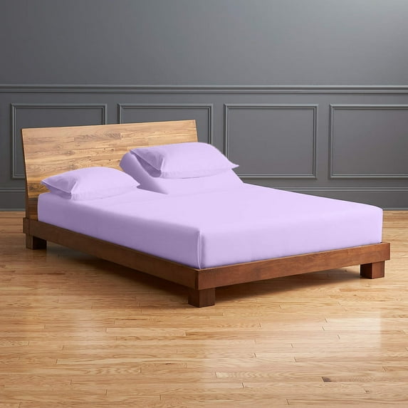 Real 1000 Thread Count 100% Egyptian Cotton, Flex Top Queen Sheet Set for adjustable bed - Fits Upto 24" EXTRA Deep Pocket, Split Top Sheet Sets - (Split Head Queen- 30" Split, Lilac)