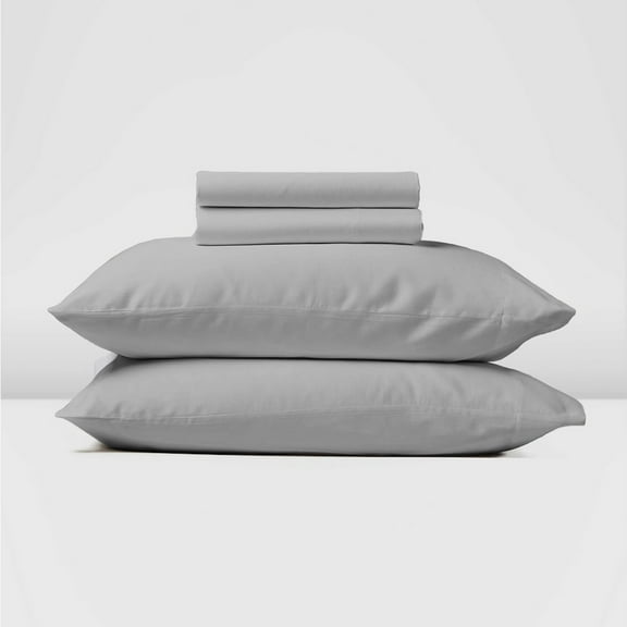 Real 1000 Thread Count, 100% Egyptian Cotton Sheet Set [4 PC- Full-XL Size, Silver Color] Bedsheet Sets, Fit Mattress upto 10" Deep Pocket, Soft Silky Satin Weave Breathable