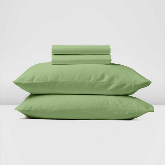 Real 1000 Thread Count, 100% Egyptian Cotton Sheet Set [4 PC- Twin Size, Sage Color] Bedsheet Sets, Fit Mattress upto 10" Deep Pocket, Soft Silky Satin Weave Breathable