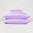 thumbnail image 1 of Real 1000 Thread Count, 100% Egyptian Cotton Sheet Set [4 PC- Twin-XL Size, Lilac Color] Bedsheet Sets, Fit Mattress upto 15" Deep Pocket, Soft Silky Satin Weave Breathable, 1 of 8