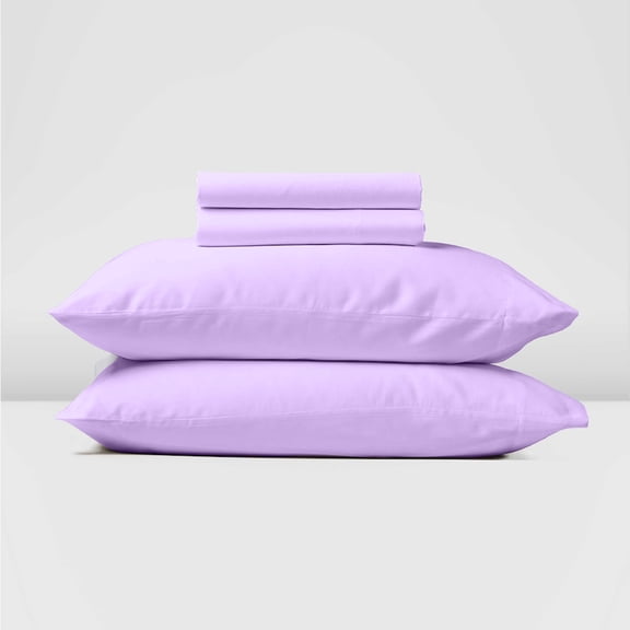 Real 1000 Thread Count, 100% Egyptian Cotton Sheet Set [4 PC- Twin-XL Size, Lilac Color] Bedsheet Sets, Fit Mattress upto 15" Deep Pocket, Soft Silky Satin Weave Breathable