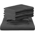 thumbnail image 1 of Shrinita 1000 Thread Count Organic Cotton Bedsheet 6 PC Alaskan King Dark Grey 18" Deep Pockets, 1 of 7