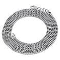 thumbnail image 1 of Real 10K White Gold 3D Hollow Franco Box Link Chain 2mm Necklace 18 Inches, 1 of 4