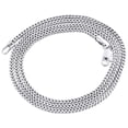 thumbnail image 1 of Real 10K White Gold 3D Hollow Franco Box Link Chain 2mm Necklace 24 Inches, 1 of 5