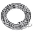 thumbnail image 1 of Real 10K White Gold 3D Hollow Franco Box Link Chain 3mm Necklace 28 Inches, 1 of 6