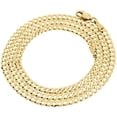 thumbnail image 1 of Real 10K Yellow Gold 3.5MM Solid Plain Style Cuban Link Chain Necklace 18", 1 of 5