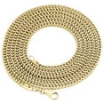 thumbnail image 1 of Real 10K Yellow Gold 3D Hollow Franco Box Link Chain 3mm Necklace 34 Inch, 1 of 6
