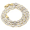 thumbnail image 1 of Real 10K Yellow Gold Diamond Cut Solid Mariner Chain 6.25mm Necklace 28 Inch, 1 of 6
