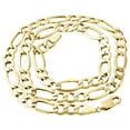 thumbnail image 1 of Real 10K Yellow Gold Solid Figaro Chain 6.50mm Necklace Lobster Clasp 20 Inch, 1 of 6