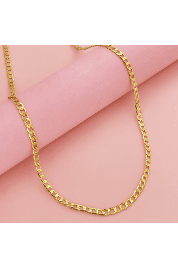 Real 10k Gold Solid Jewelry, Real Solid Yellow Gold Chain, 4mm and 20 Inches
