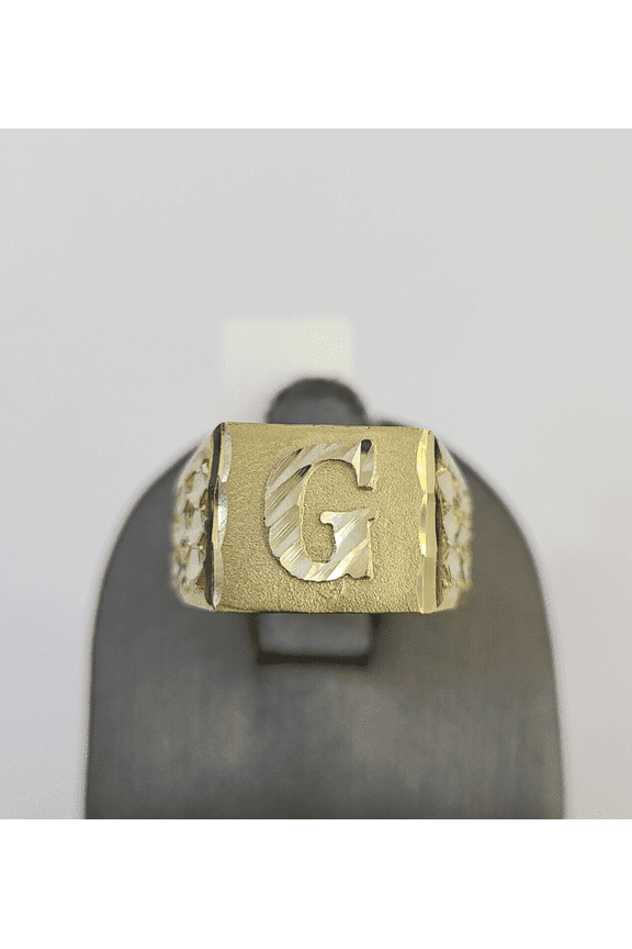 Real 10k Initial G Casual Ring Alphabet Yellow Gold 10kt Genuine All Sizes (Ring Sizes (in):12;)