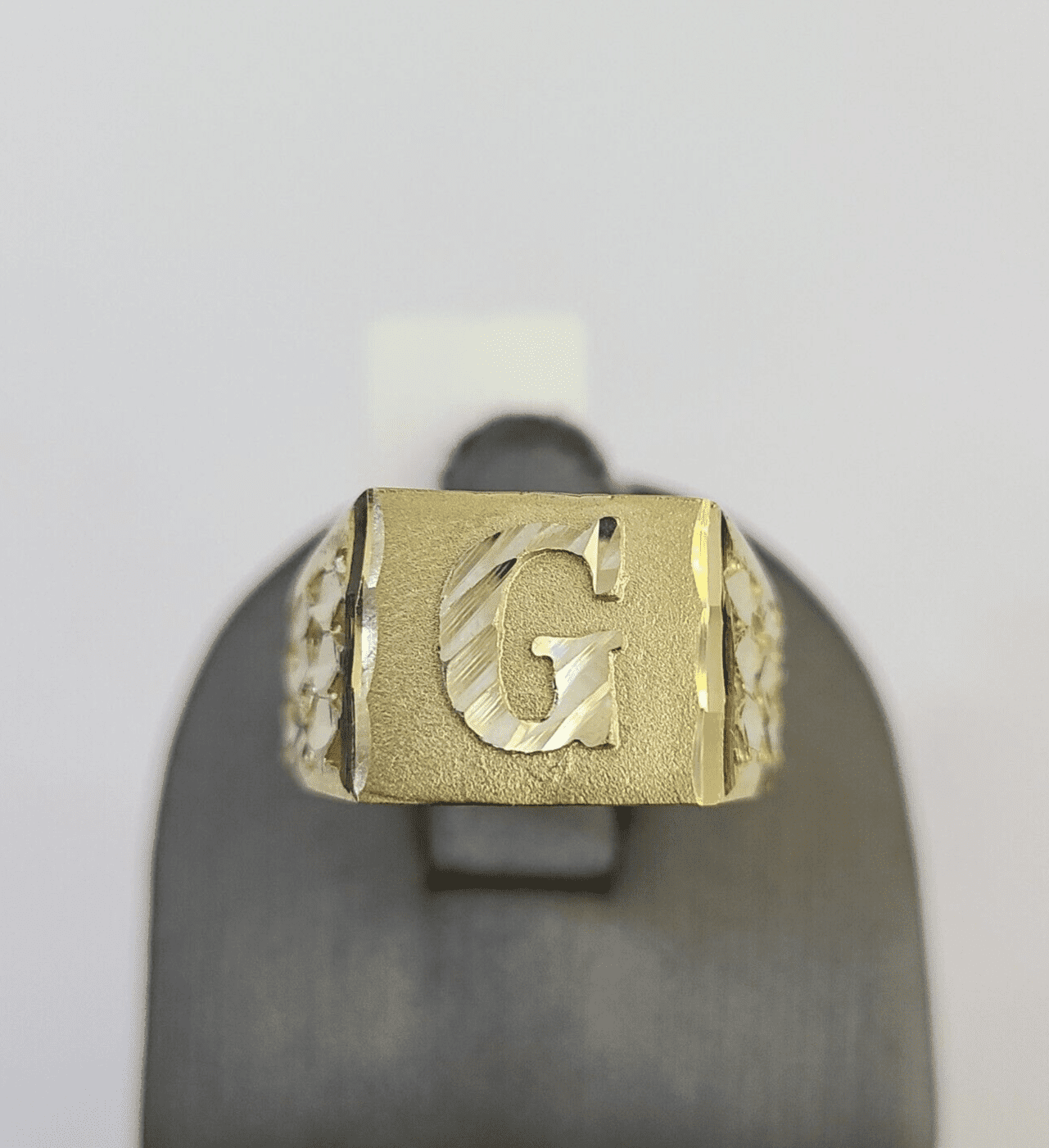 Real 10k Initial G Casual Ring Alphabet Yellow Gold 10kt Genuine All ...