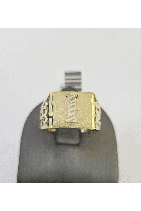 Real 10k Initial I Casual Ring Alphabet Yellow Gold 10kt Genuine All Sizes (Ring Sizes (in):6;)
