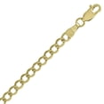 thumbnail image 1 of Real 10k Yellow Gold-Hollow Cuban Chain 4.6mm 8" Bracelet Jewelry Female Unisex, 1 of 5