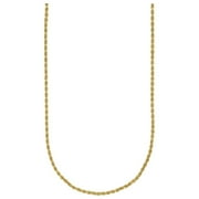 SAC SILVER Real 10k Yellow Gold-Hollow Rope Chain 2.5mm 24" Necklace Jewelry Female Unisex