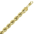 thumbnail image 1 of Real 10k Yellow Gold-Hollow Rope Chain 8mm 9" Bracelet Jewelry Female Unisex, 1 of 5