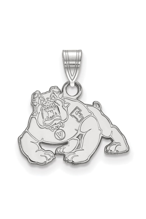 Real 10ktw LogoArt California State University Fresno Small Pendant; for Adults and Teens; for Women and Men