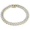 thumbnail image 1 of Real 14K Yellow Gold Diamond 3D Puff Miami Cuban Link 8.25mm Bracelet 7" | 3 CT., 1 of 6