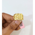 thumbnail image 1 of Real 14k Men Nugget Ring Yellow Gold 14Kt Genuine (Size:10;), 1 of 7