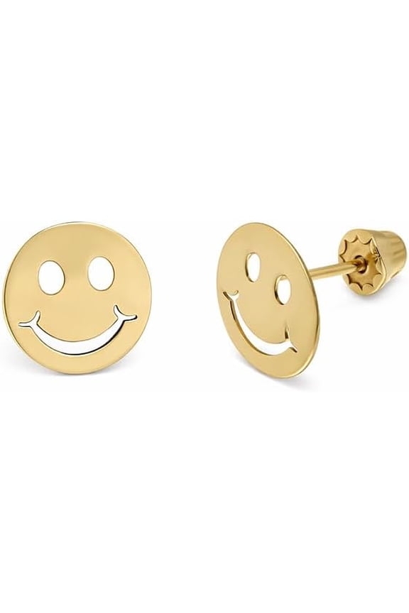 Real 14k and 10K solid Yellow Stud Earrings with Screw for Women And Men for ears Small & Minimalist Dot Studs for Gifts