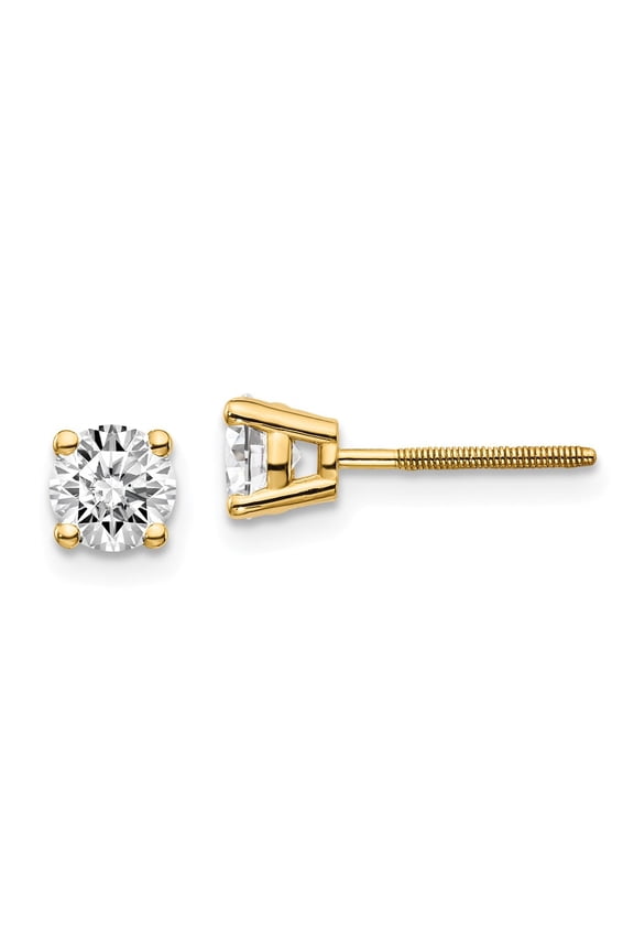 Real 14kt .75ct. SI3 G-I Diamond Stud Thread on/off Post Earrings