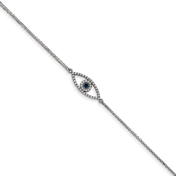 Real 14kt Evil Eye Bracelet Charm Pendant With out Chain Mounting; for Adults and Teens; for Women and Men