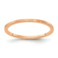 thumbnail image 1 of Real 14kt Rose Gold 1.2mm Flat Satin Stackable Band Size: 8; for Adults and Teens; for Women and Men, 1 of 4