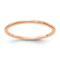 thumbnail image 1 of Real 14kt Rose Gold 1.2mm Half Round Satin Stackable Band Size: 7; for Adults and Teens; for Women and Men, 1 of 4