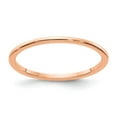 thumbnail image 1 of Real 14kt Rose Gold 1.2mm Half Round Stackable Band Size: 10; for Adults and Teens; for Women and Men, 1 of 4