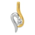 thumbnail image 1 of Real 14kt Two-Tone Fancy Peg Set Diamond Slide Mtg; for Adults and Teens; for Women and Men, 1 of 5