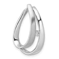 thumbnail image 1 of Real 14kt White Gold 1/20ct. Diamond Double Teardrop Slide; for Adults and Teens; for Women and Men, 1 of 4