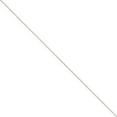 thumbnail image 1 of Real 14kt White Gold 1.45mm Solid Diamond-cut Cable Chain Anklet; 9 inch; Lobster Clasp; for Adults and Teens; for Women and Men, 1 of 4