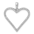 thumbnail image 1 of Real 14kt White Gold 1/6ct. Diamond Heart Pendant; for Adults and Teens; for Women and Men, 1 of 4