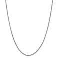 thumbnail image 1 of Real 14kt White Gold 2mm Byzantine Chain; 24 inch; Lobster Clasp; for Adults and Teens; for Women and Men, 1 of 5